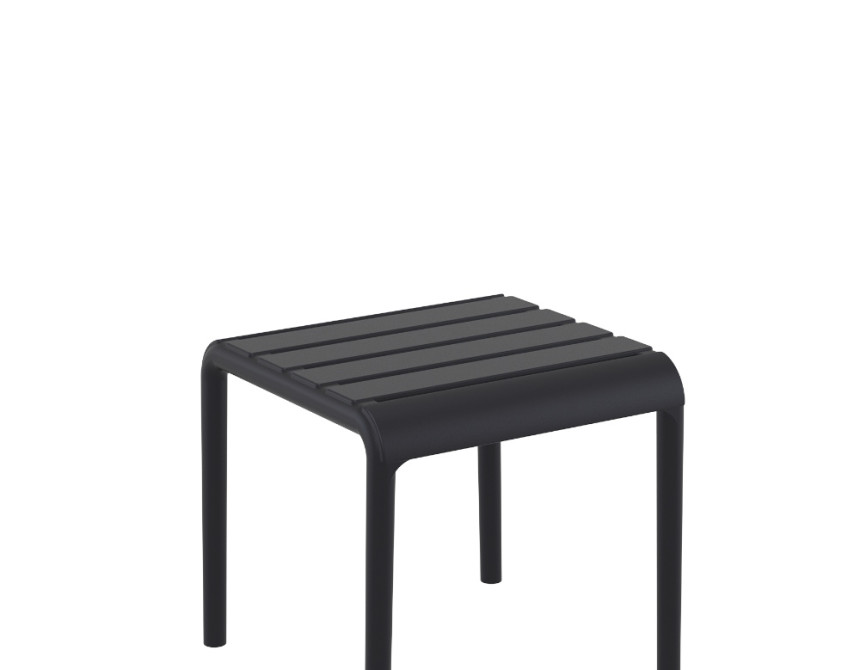 Paris/T-42x41xY.39cm* Side Table/Footrest Black