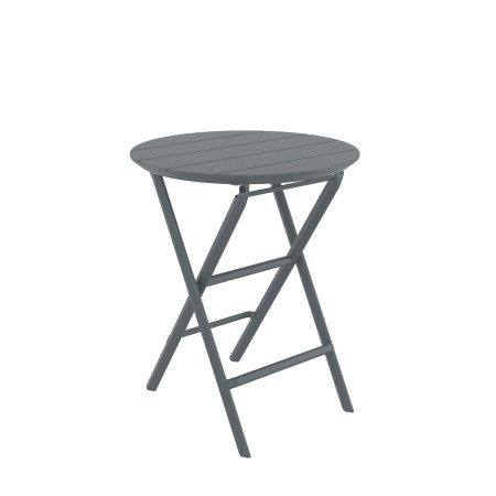 Helen/T-Φ60xY.74cm* Folding Table Dark Grey