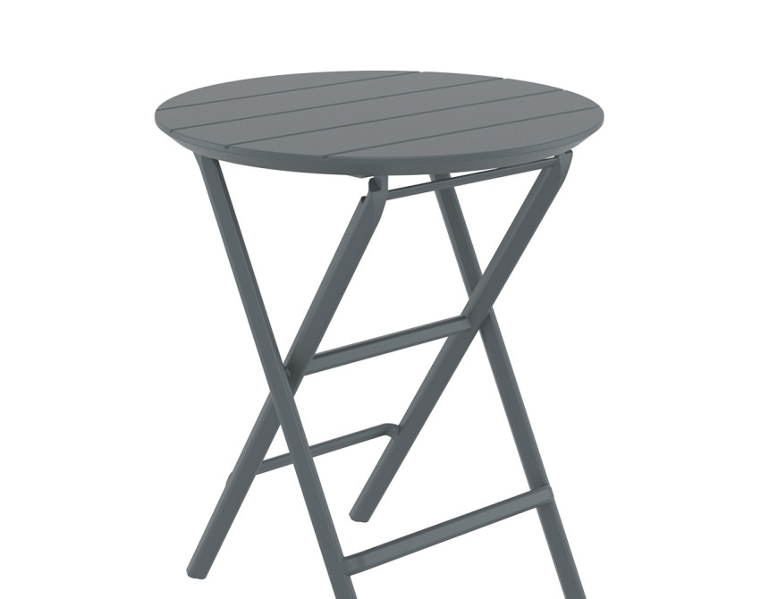 Helen/T-Φ60xY.74cm* Folding Table Dark Grey