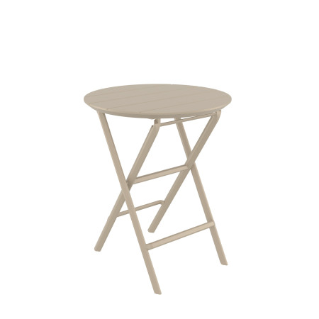 Helen/T-Φ60xh.74cm* Folding Table Taupe