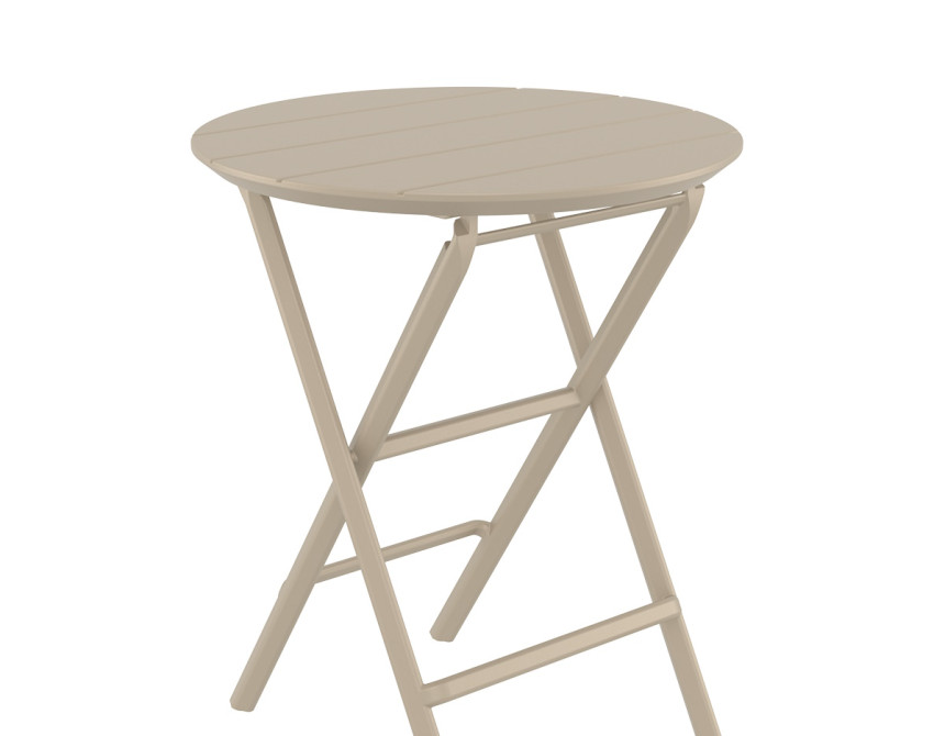 Helen/T-Φ60xh.74cm* Folding Table Taupe