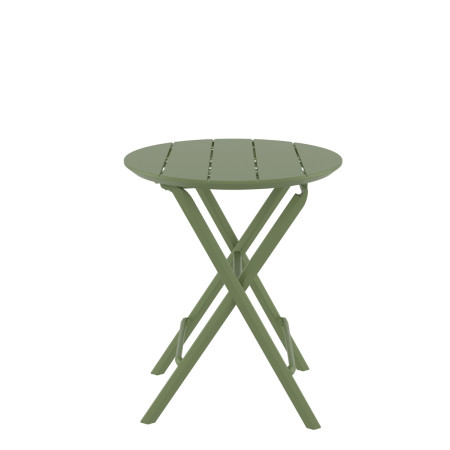 Helen/T-Φ60xh.74cm* Folding Table Olive Green