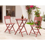Helen/T-Φ60xh.74cm* Folding Table Marsala