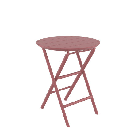 Helen/T-Φ60xh.74cm* Folding Table Marsala