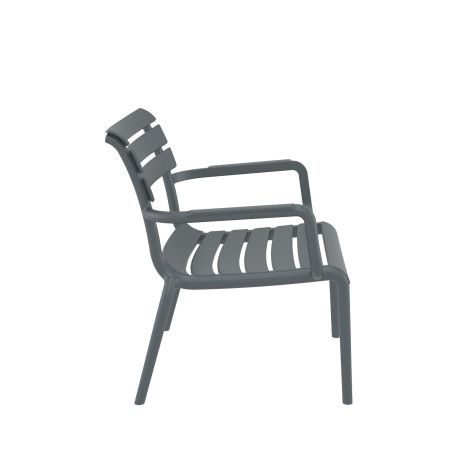 Paris/P-L* Lounge Armchair Dark Grey