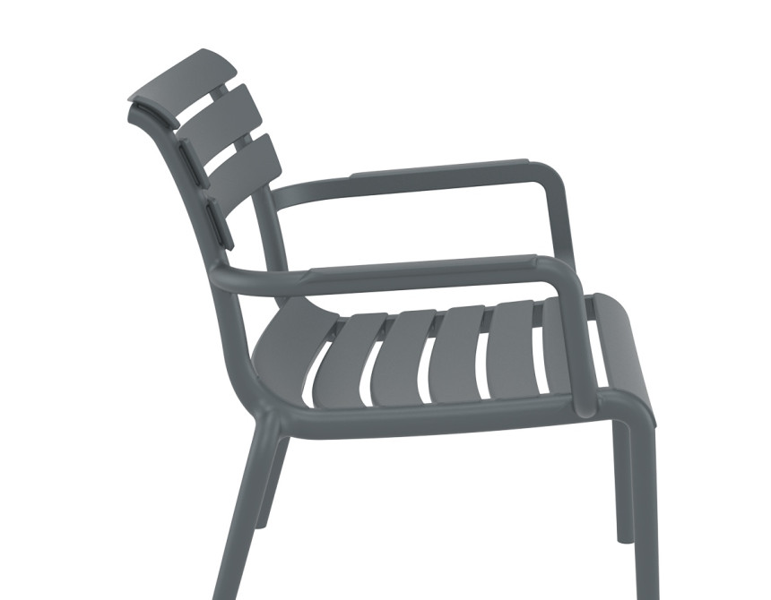 Paris/P-L* Lounge Armchair Dark Grey