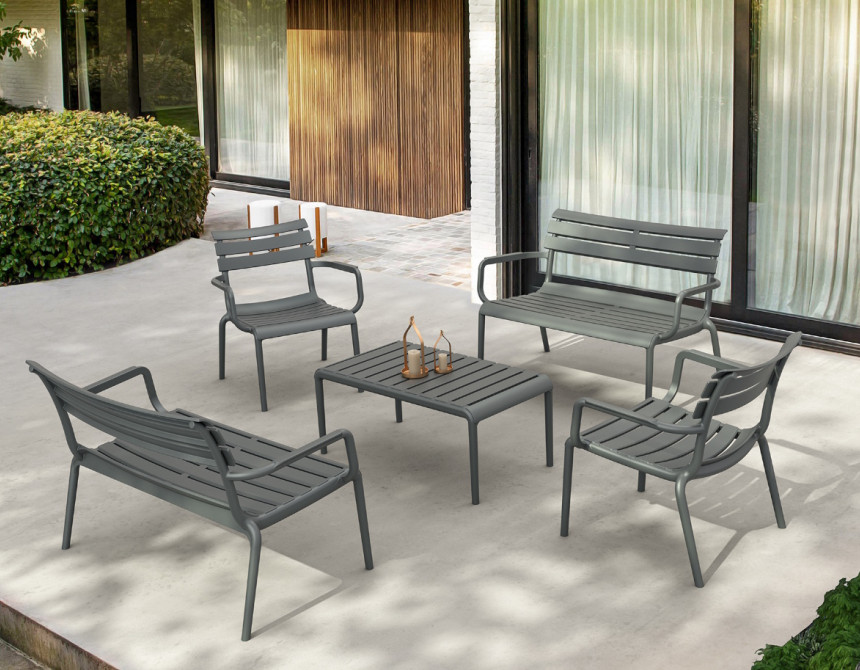 Paris/P-L* Lounge Armchair Dark Grey