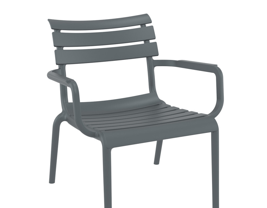 Paris/P-L* Lounge Armchair Dark Grey
