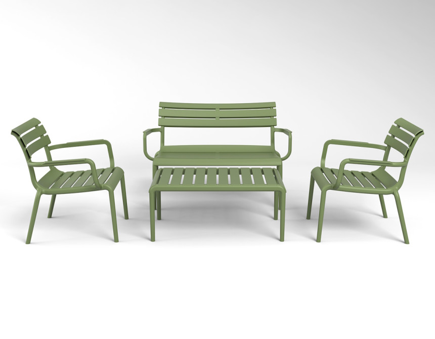 Paris/P-L* Lounge Armchair Olive Green