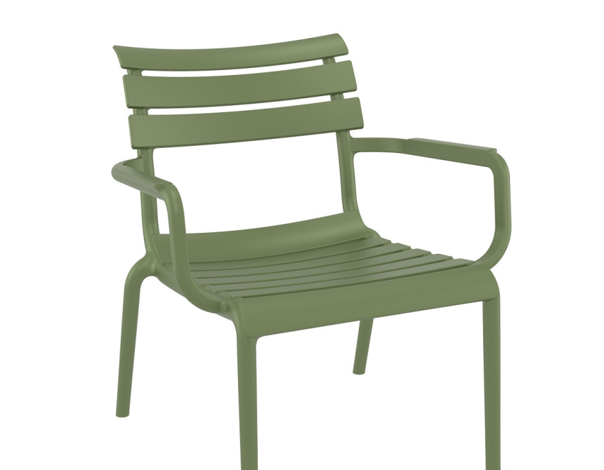 Paris/P-L* Lounge Armchair Olive Green