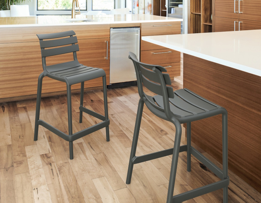Helen/S-65* Barstool Dark Grey