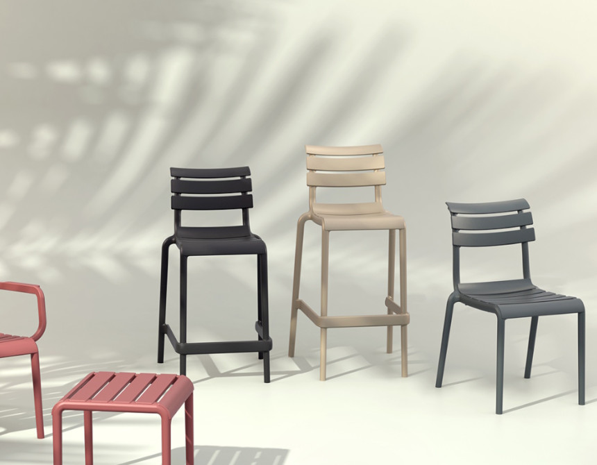 Helen/S-65* Barstool Taupe