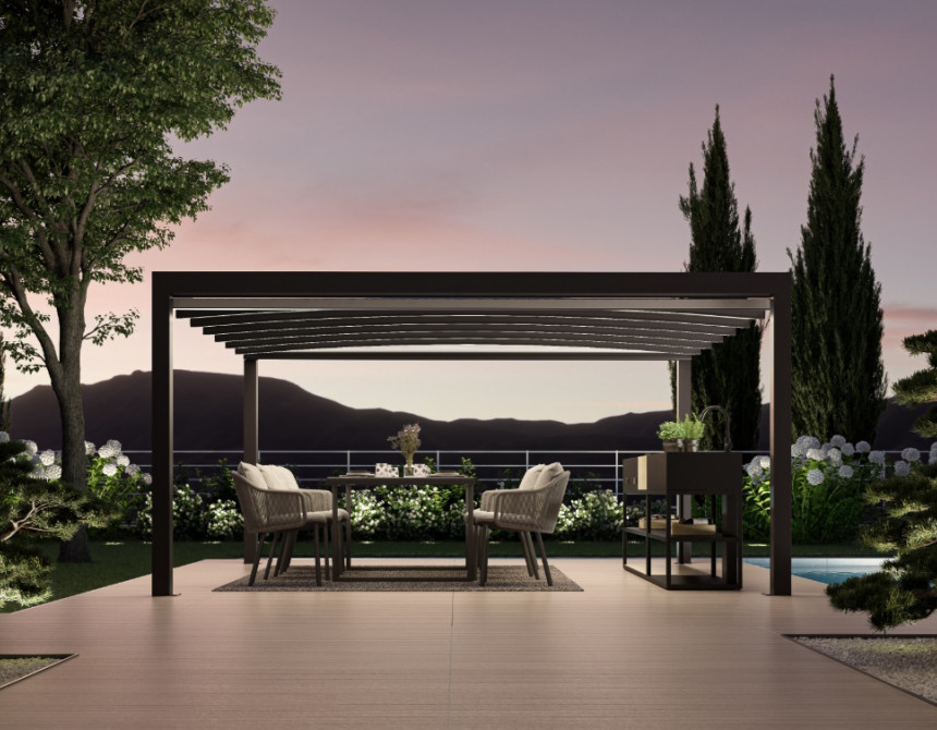 Pergola Keplan-3x3m* Alu. with Motor