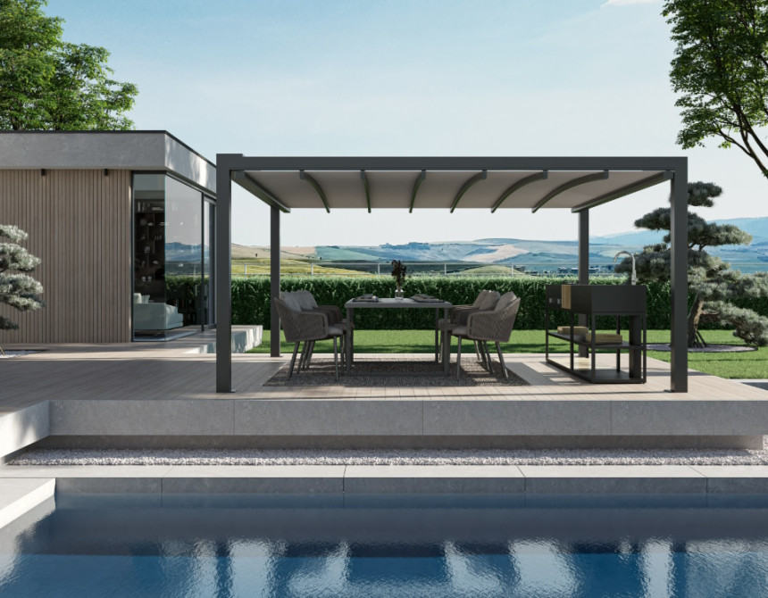 Pergola Keplan-4x4m* Alu. with Motor
