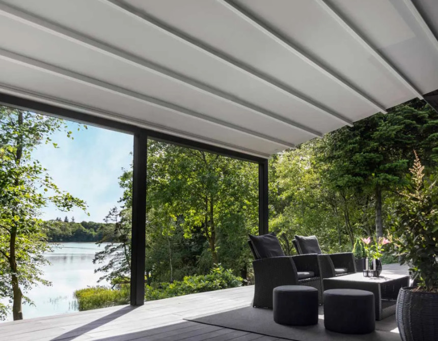 Pergola Vega-6x4m* Alu. with Motor   LED Lights
