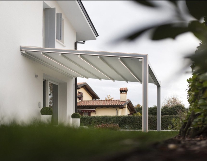 Pergola Vega-6x4m* Alu. with Motor   LED Lights
