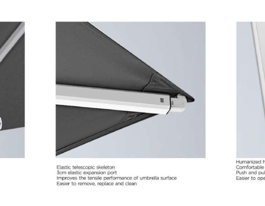 Wing/C-3x3m DELUXE Corner Umbrella (90020001)