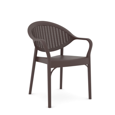 Mona/PL* Resin Armchair Brown