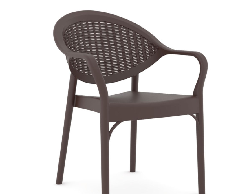 Mona/PL* Resin Armchair Brown