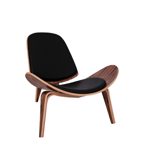 Superior/Walnut* Lounge Chair Black