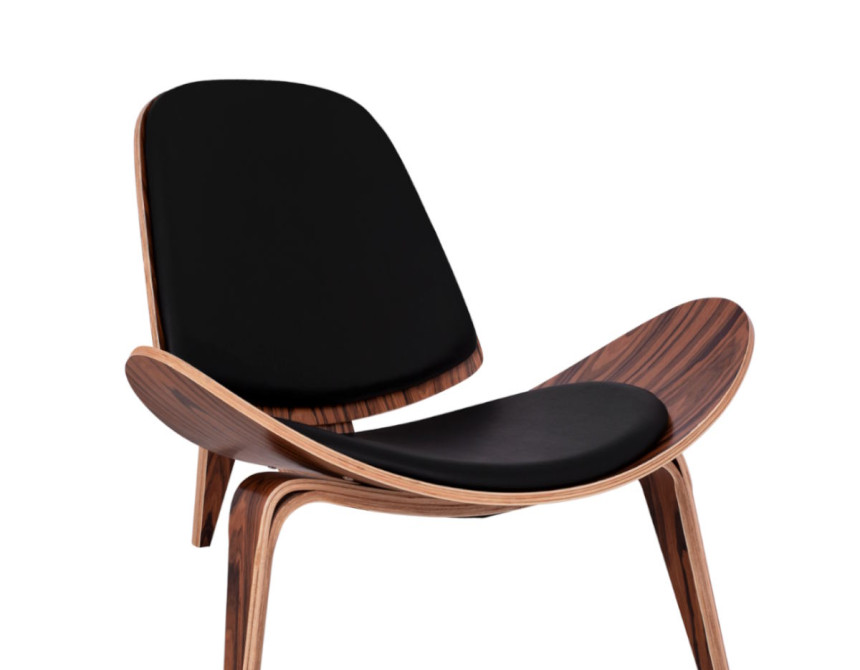 Superior/Walnut* Lounge Chair Black