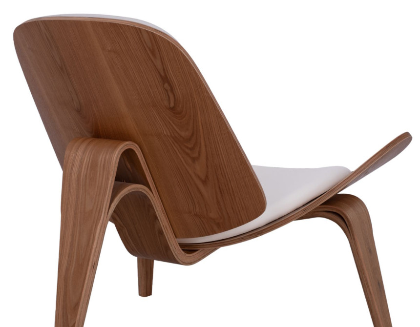Superior/Natural* Lounge Armchair White