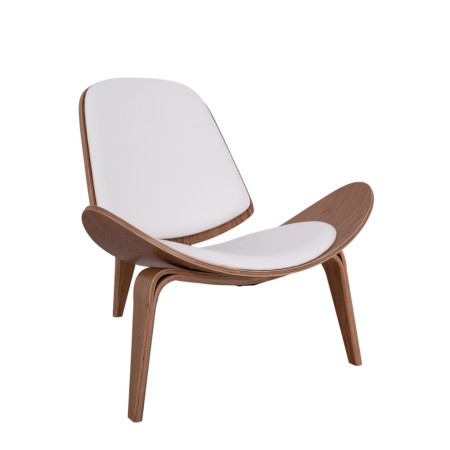 Superior/Natural* Lounge Armchair White
