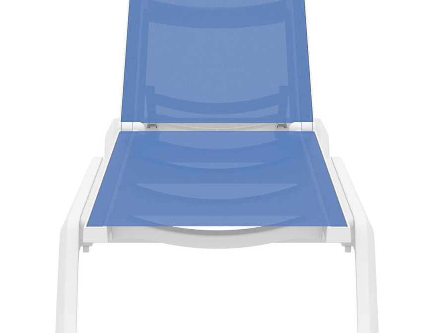 Rio/ST* Sun-Lounger White-Blue
