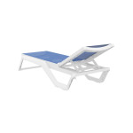 Rio/ST* Sun-Lounger White-Blue