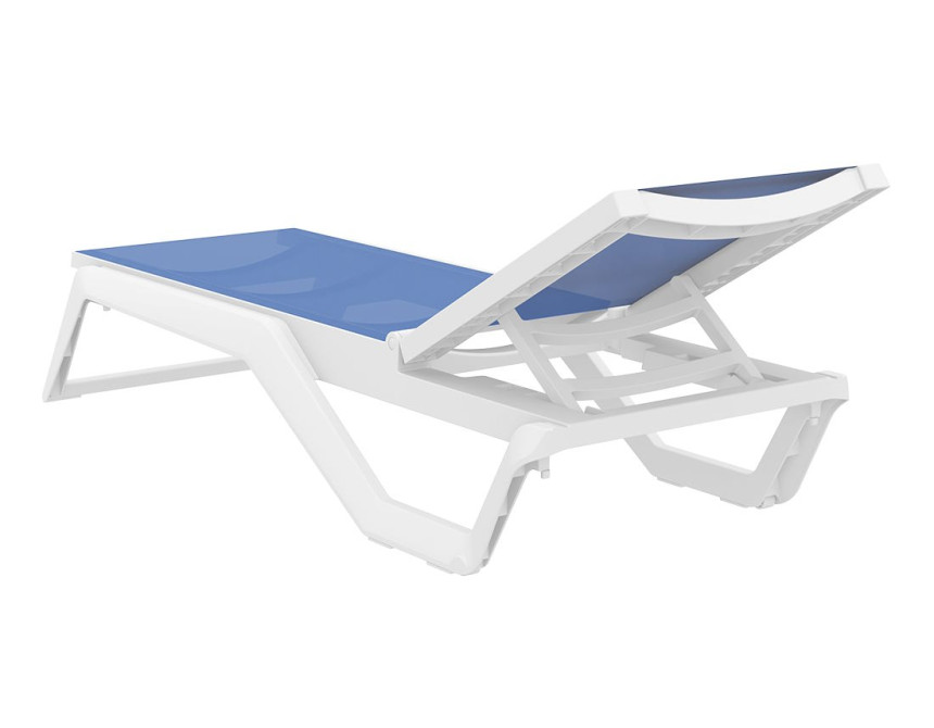 Rio/ST* Sun-Lounger White-Blue