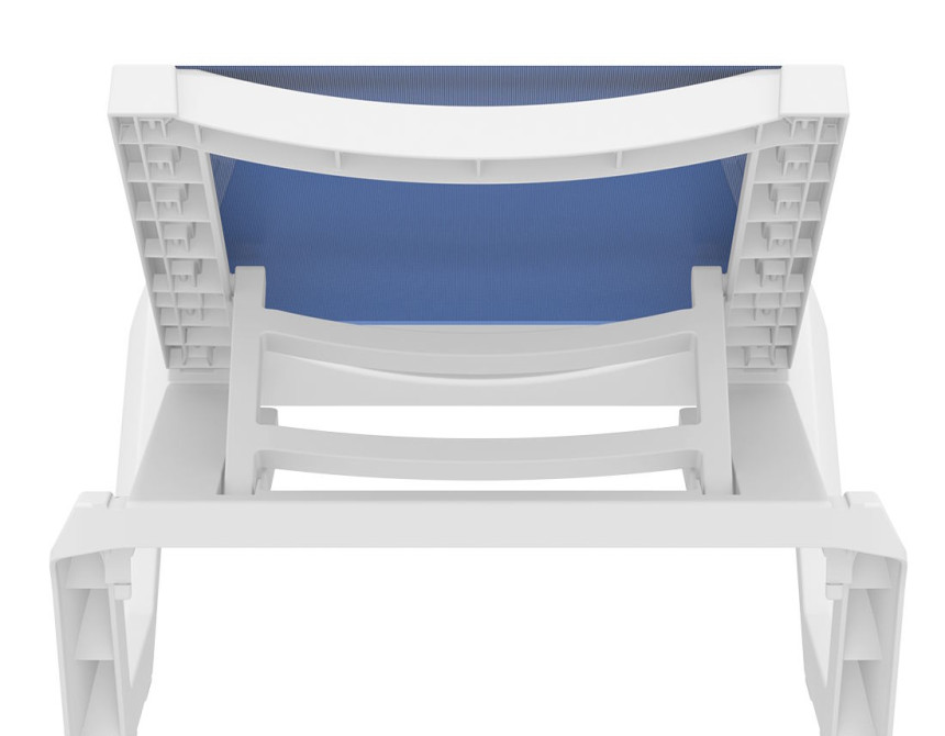 Rio/ST* Sun-Lounger White-Blue