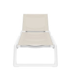 Rio/ST* Sun-Lounger White-Taupe