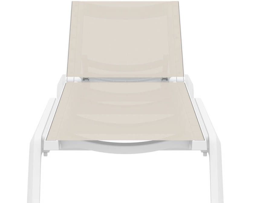 Rio/ST* Sun-Lounger White-Taupe