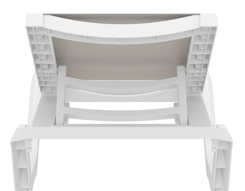 Rio/ST* Sun-Lounger White-Taupe