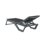 Rio/ST* Sun-Lounger Dark Grey-Black