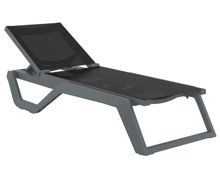 Rio/ST* Sun-Lounger Dark Grey-Black